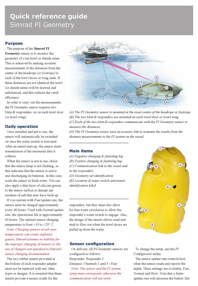 Simrad PI GEOMETRY - QUICK REFERENCE GUIDE REV B User manual