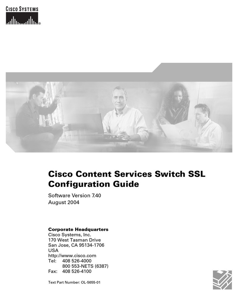 Cisco 11503 - CSS Content Services Switch User manual