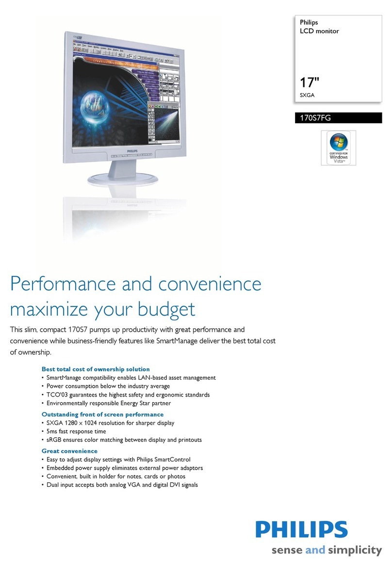 Philips 170S7FG - 17" LCD Monitor User manual Philips 170S7FG - 17" LCD Monitor User manual