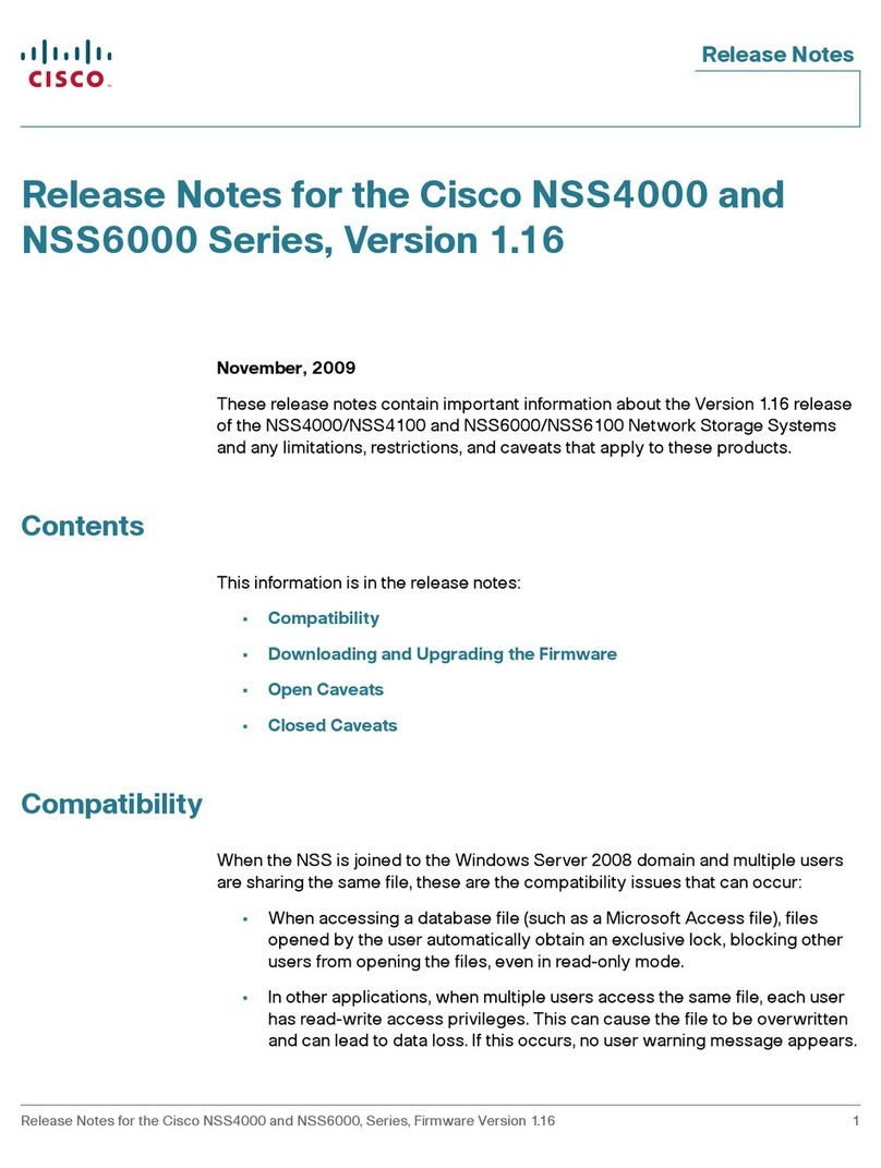 Cisco NSS4100 - Gigabit Storage System Instruction Manual