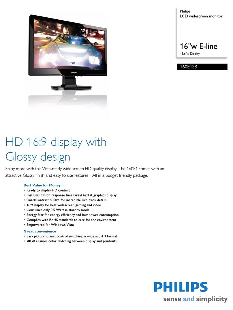 Philips 160E1SB User manual