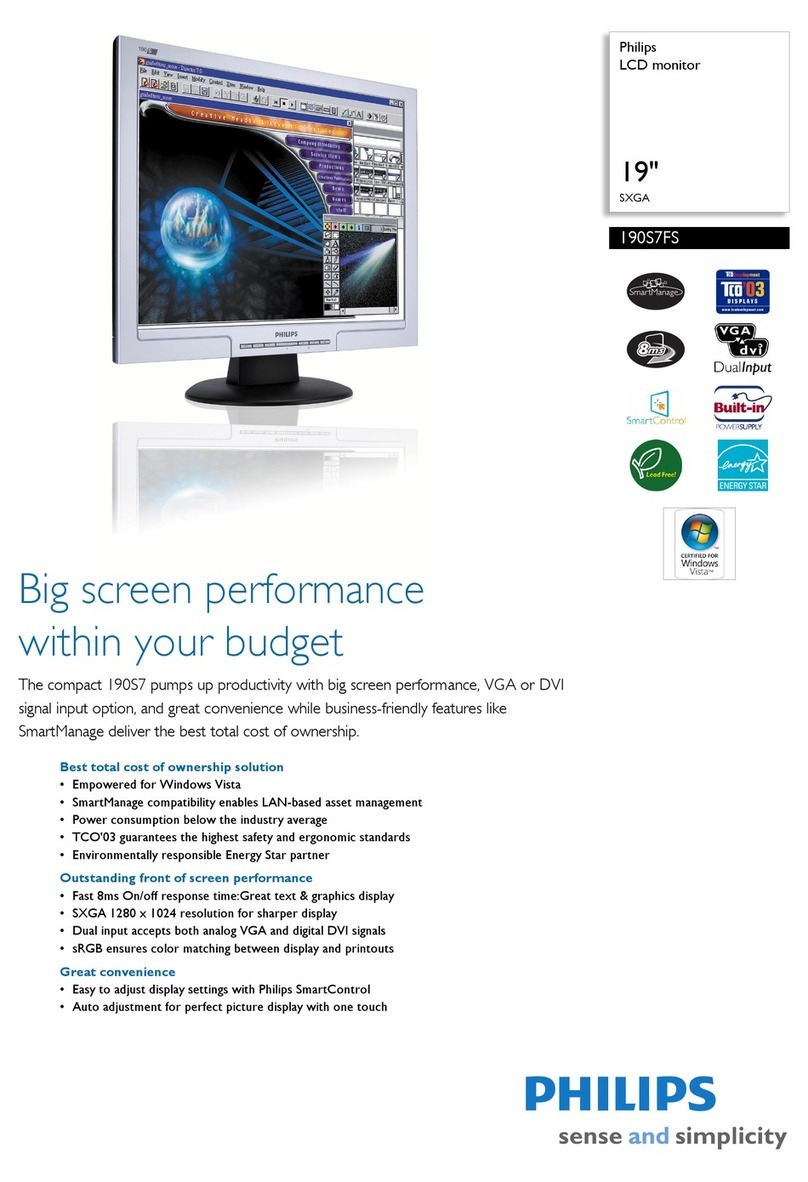 Philips 190S7FS User manual