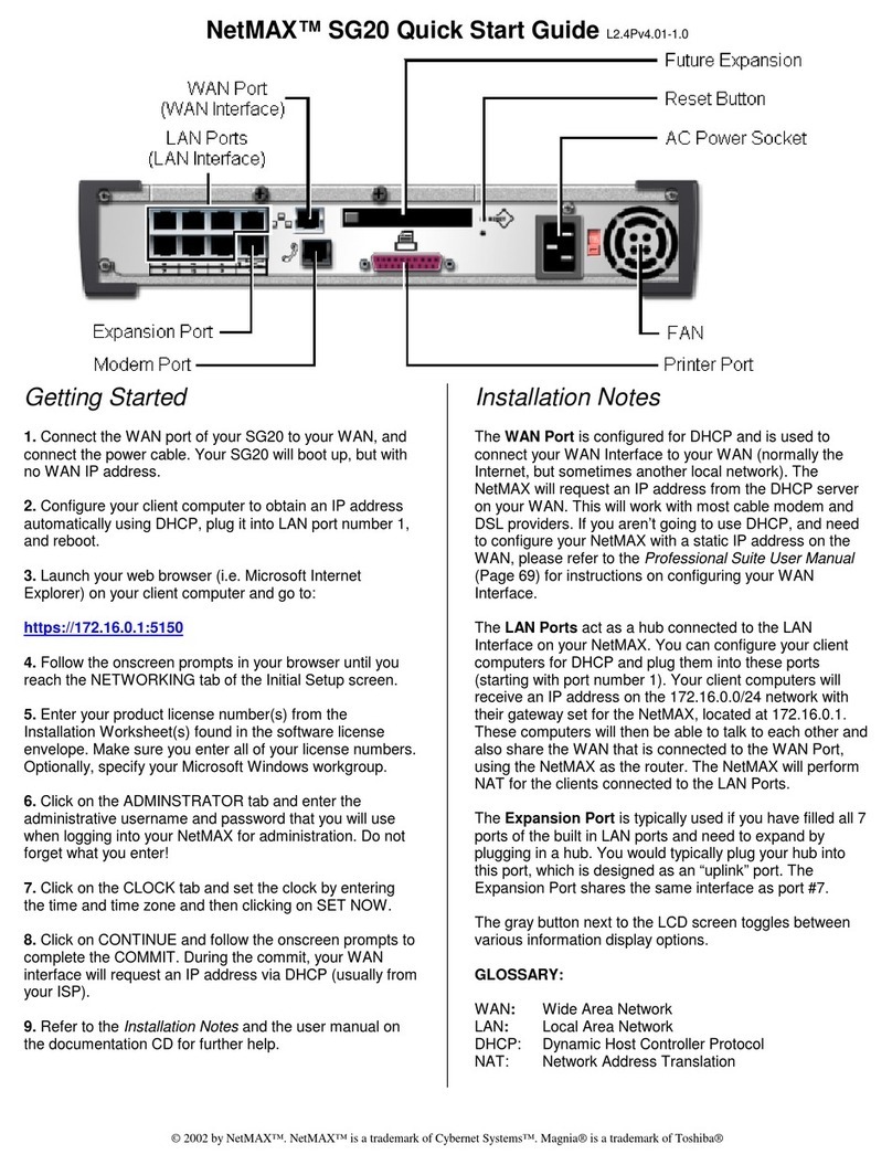 Toshiba SG20 - Magnia - Web Server User manual Toshiba SG20 - Magnia - Web Server User manual
