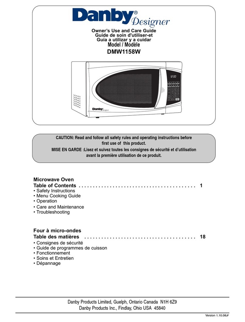 Danby Designer DMW1158W Assembly instructions