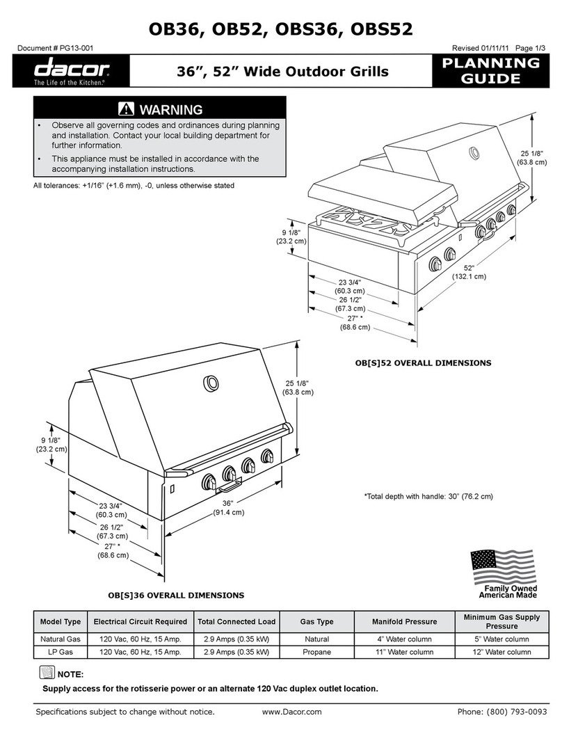Dacor Epicure OB36 Planning guide