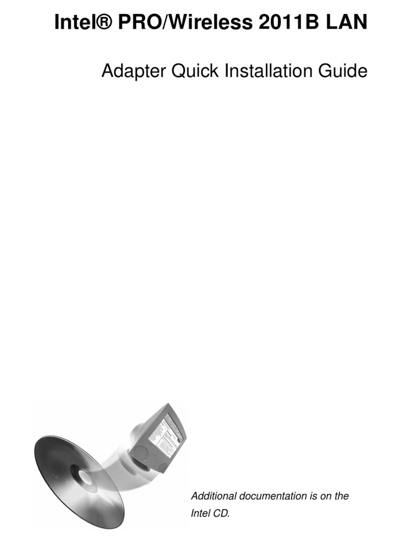 Intel WPC2011BWW - PRO/Wireless 2011B LAN PC Card User manual