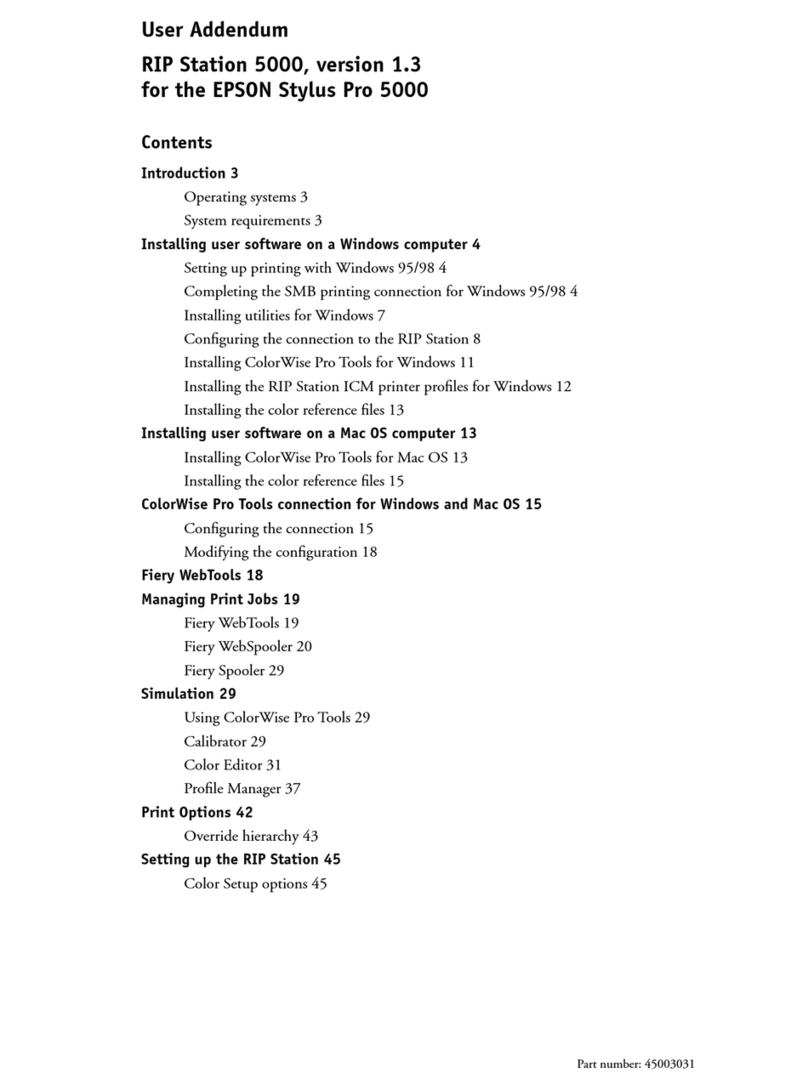Epson C850071 - RIP Station 5000 User manual