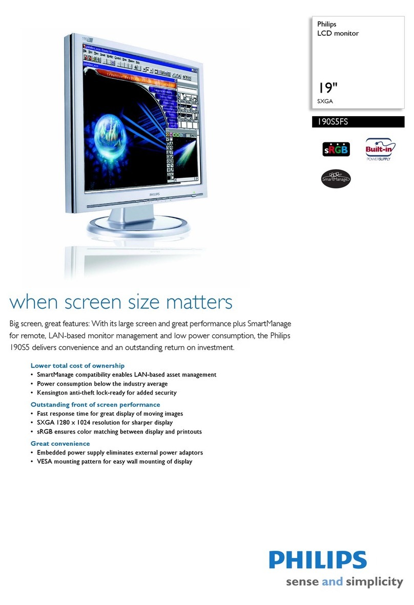 Philips 190S5FS - 19" LCD Monitor User manual