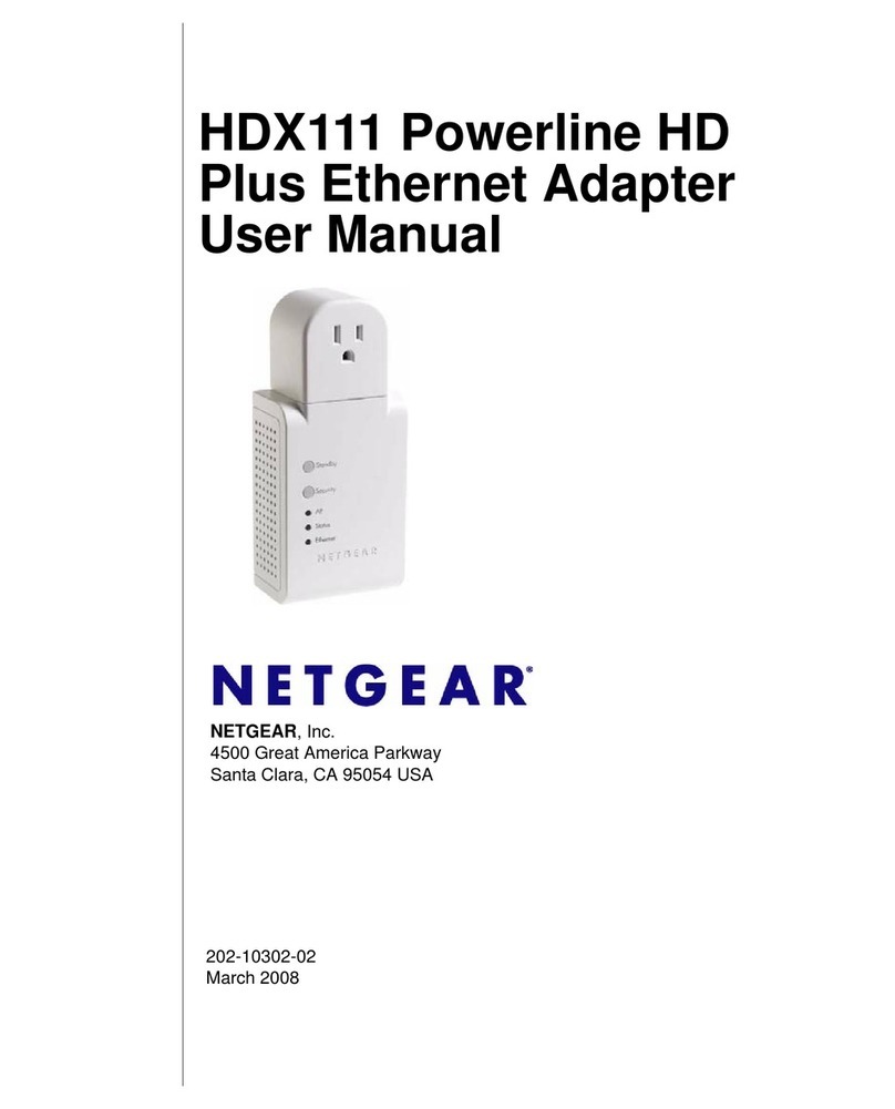 NETGEAR HDX111 - Powerline HD Plus Ethernet Adapter User manual