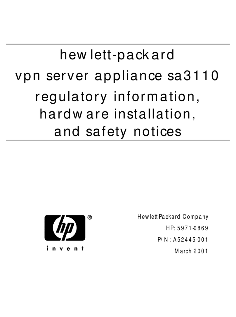 HP Sa3110 - VPN Server Appliance Operation and maintenance manual