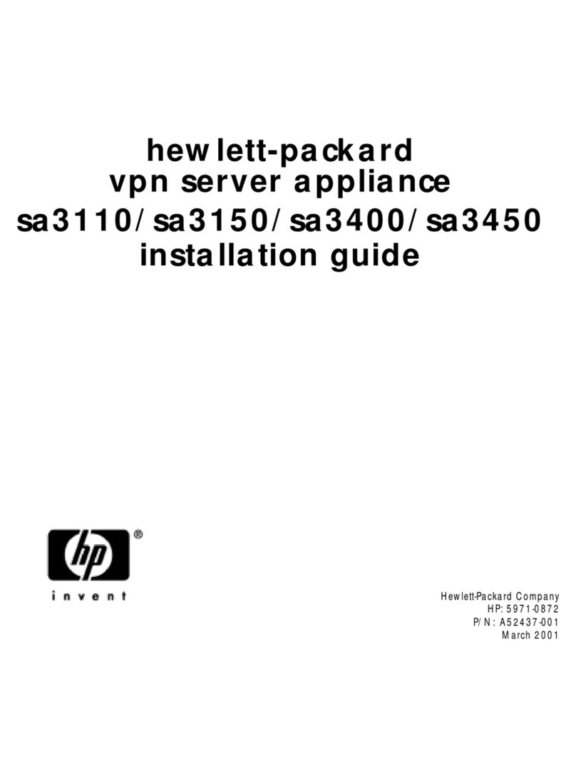 HP Sa3110 - VPN Server Appliance User manual