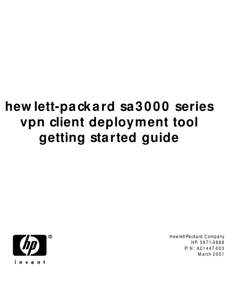 HP Sa3110 - VPN Server Appliance User manual