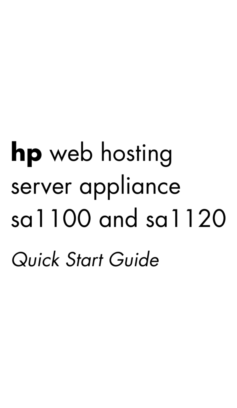 HP SA1120 - Web Hosting Server Appliances User manual