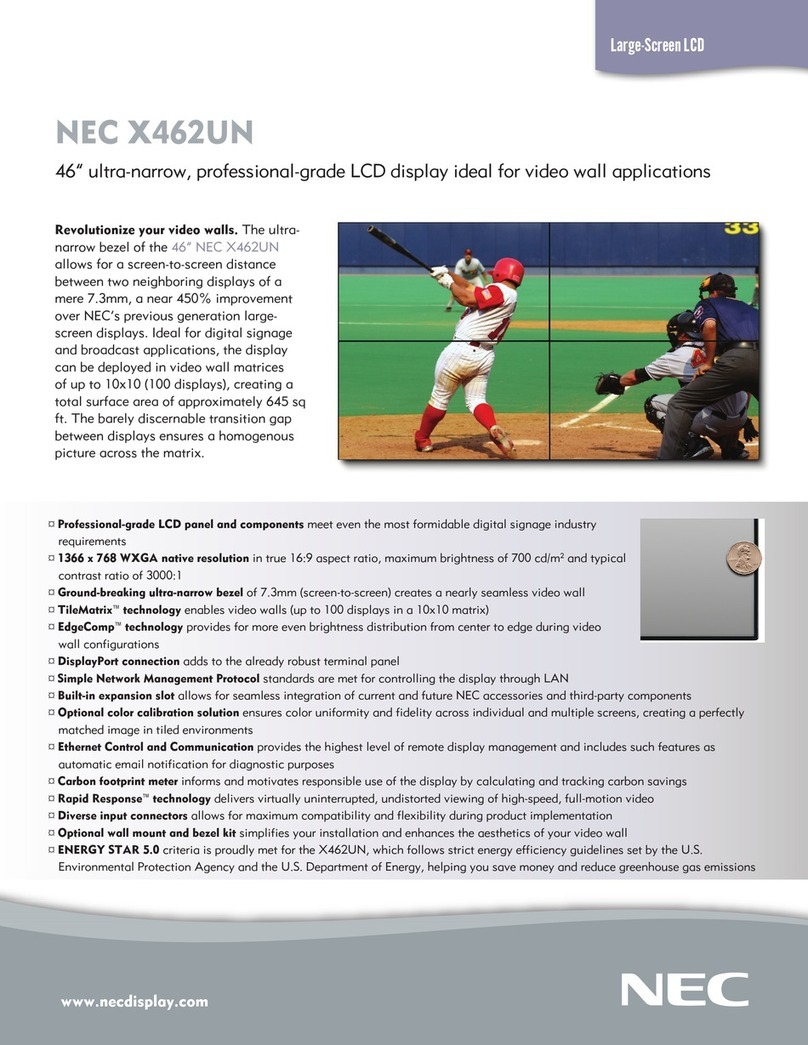 NEC MultiSync X462UN User manual