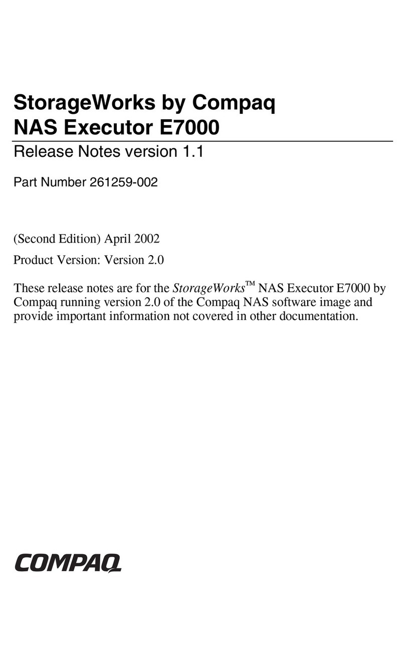 Compaq 230039-001 - StorageWorks NAS Executor E7000 Model 904... Instruction Manual