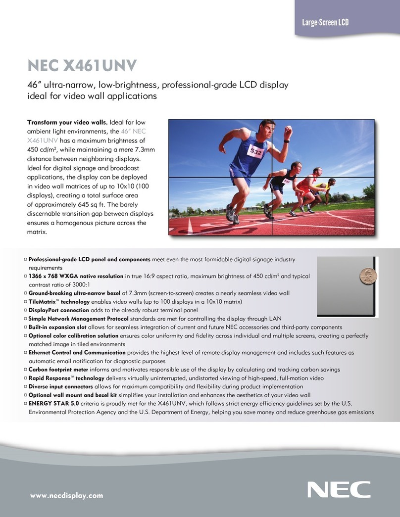 NEC MultiSync X461UNV User manual NEC MultiSync X461UNV User manual