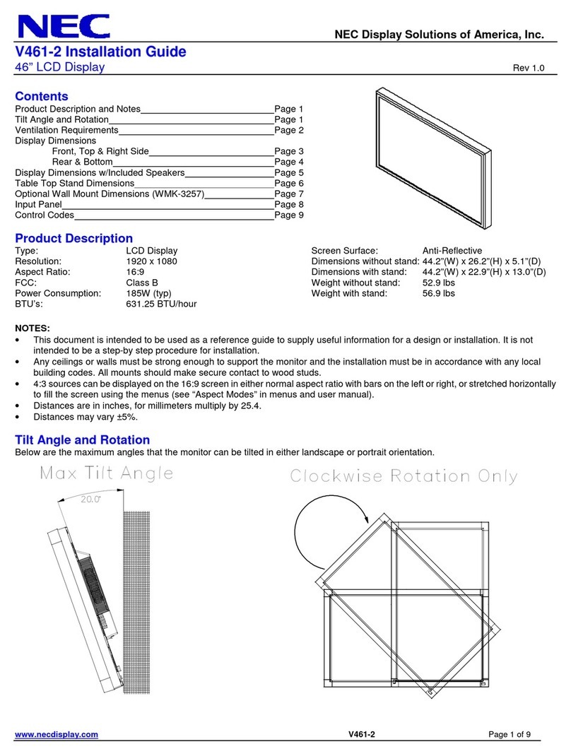 NEC V461-2 User manual