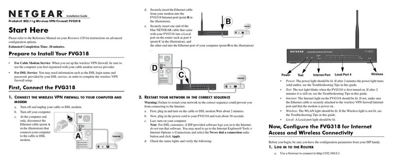 NETGEAR FVG318v2 - ProSafe 802.11g Wireless VPN Firewall... User manual NETGEAR FVG318v2 - ProSafe 802.11g Wireless VPN Firewall... User manual