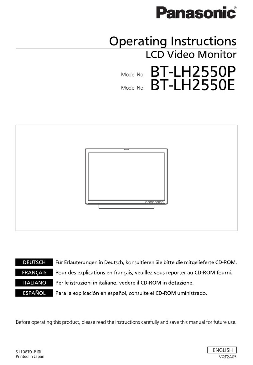 Panasonic BTLH2550E - LCD VIDEO MONITOR operating instructions