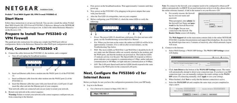 NETGEAR FVS336G - ProSafe Dual WAN Gigabit Firewall User manual NETGEAR FVS336G - ProSafe Dual WAN Gigabit Firewall User manual
