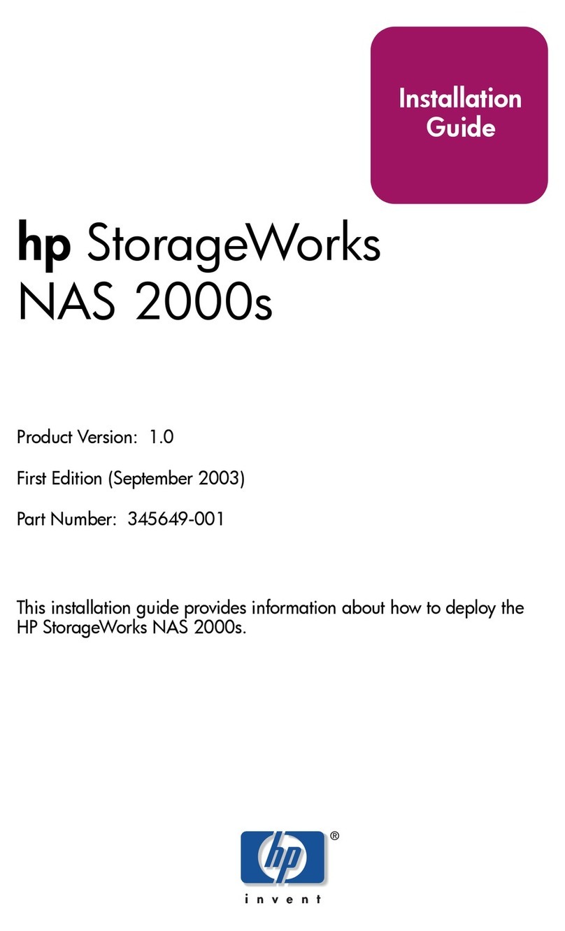 HP 345646-001 - StorageWorks NAS 2000s External Storage... User manual