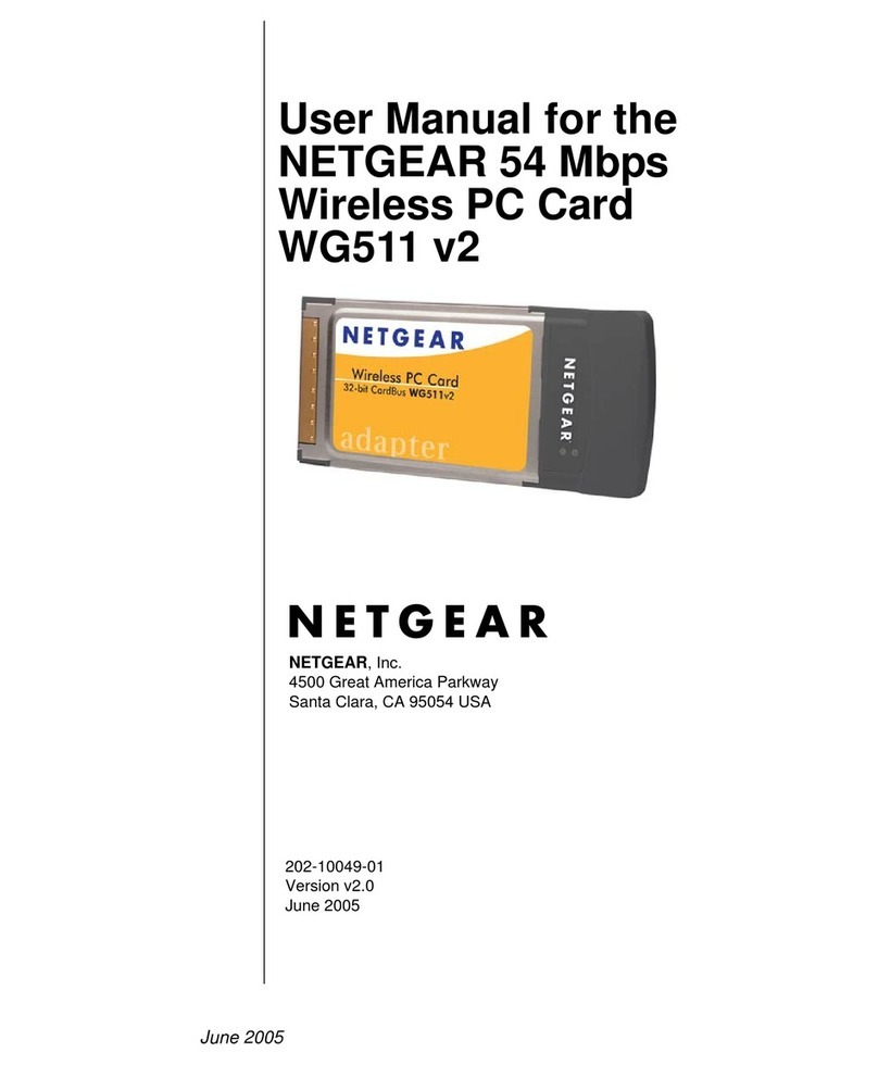 NETGEAR WG511NA - Wireless G Pc Card User manual NETGEAR WG511NA - Wireless G Pc Card User manual