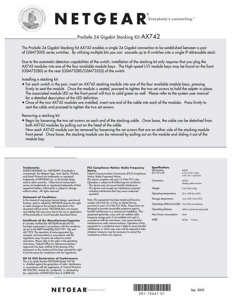 NETGEAR AX742 - ProSafe 24 Gigabit Stacking User manual
