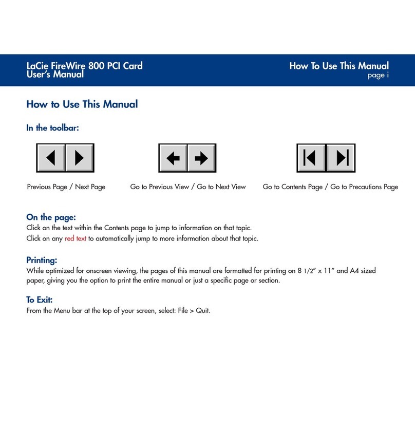 LaCie 130821 - FireWire 800 PCI Card Design user manual