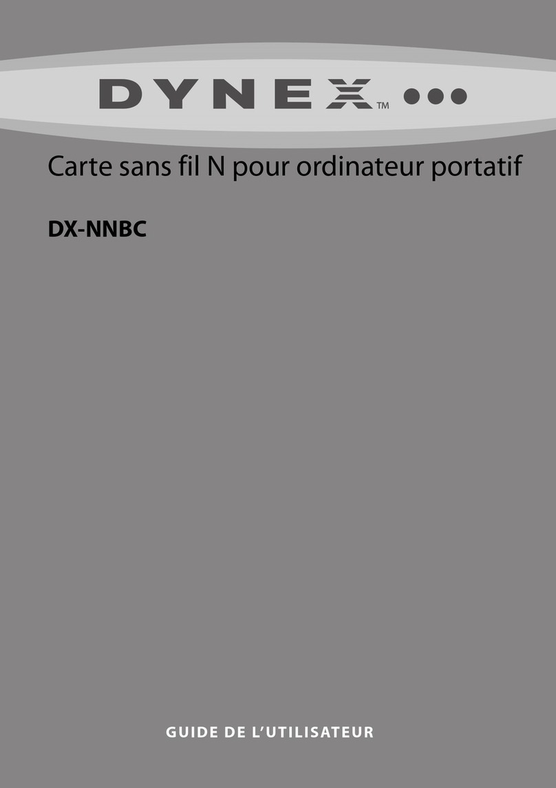Dynex DX-NNBC - N NOTEBOOK CARD WiFi Guide de l'utilisateur Dynex DX-NNBC - N NOTEBOOK CARD WiFi Guide de l'utilisateur