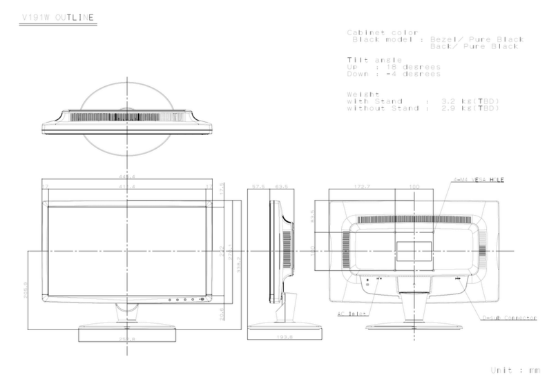 NEC V191W Parts list manual
