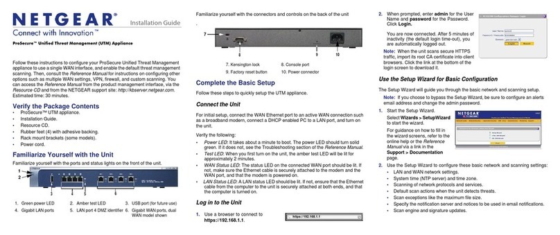 NETGEAR ProSecure UTM150 User manual NETGEAR ProSecure UTM150 User manual