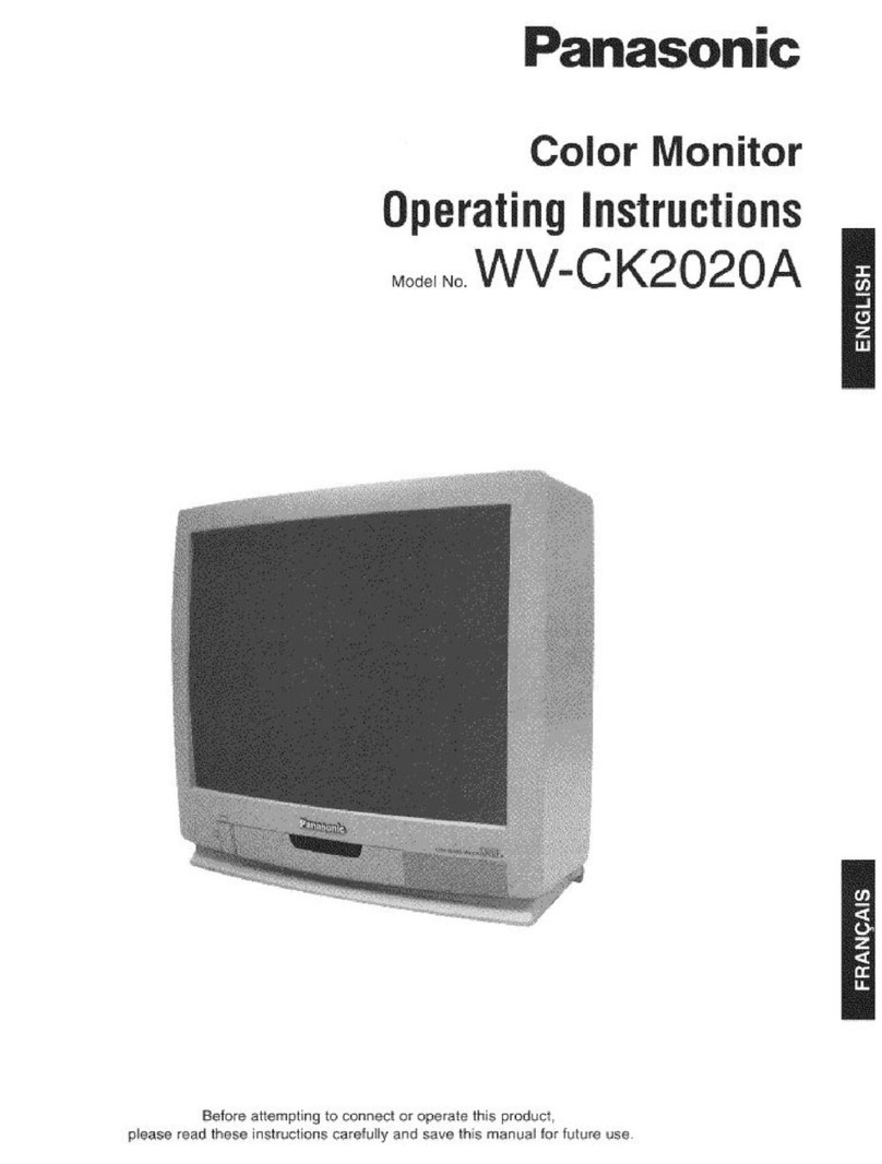 Panasonic WV-CK2020A - 20" CRT Display User manual Panasonic WV-CK2020A - 20" CRT Display User manual