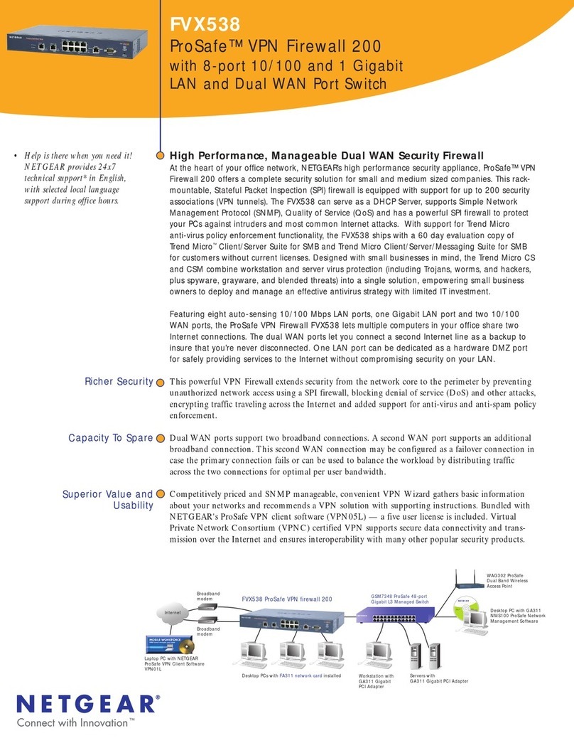 NETGEAR FVX538v1 - ProSafe VPN Firewall Dual WAN User manual
