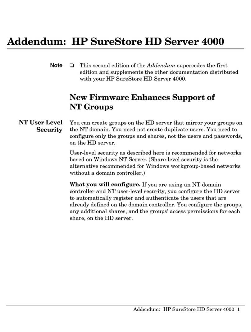 HP J3278B - SureStore CD-ROM Server/Tower 7 NAS... Addendum HP J3278B - SureStore CD-ROM Server/Tower 7 NAS... Addendum