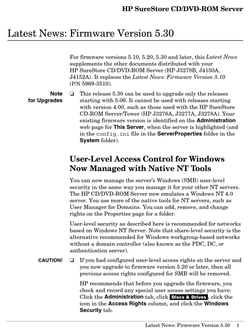 HP J3278B - SureStore CD-ROM Server/Tower 7 NAS... manual