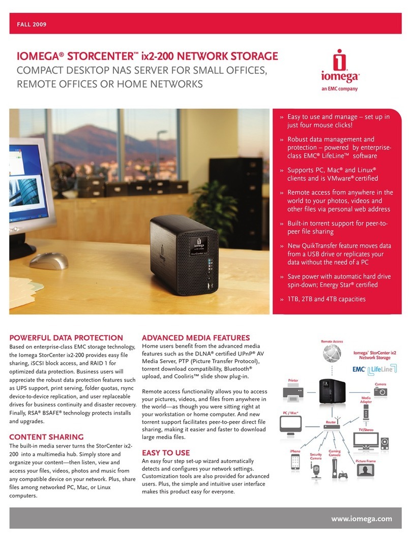 Iomega Ix2-200 - StorCenter Network Storage NAS... User manual