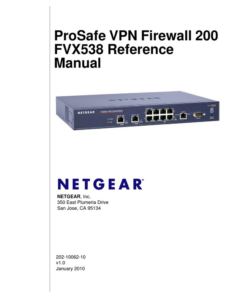 NETGEAR FVX538v2 - ProSafe VPN Firewall Dual WAN User manual NETGEAR FVX538v2 - ProSafe VPN Firewall Dual WAN User manual