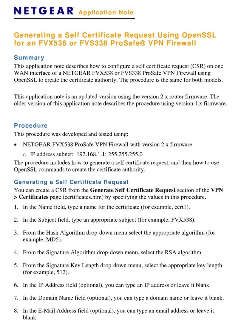 NETGEAR FVX538v2 - ProSafe VPN Firewall Dual WAN Installation and operating instructions