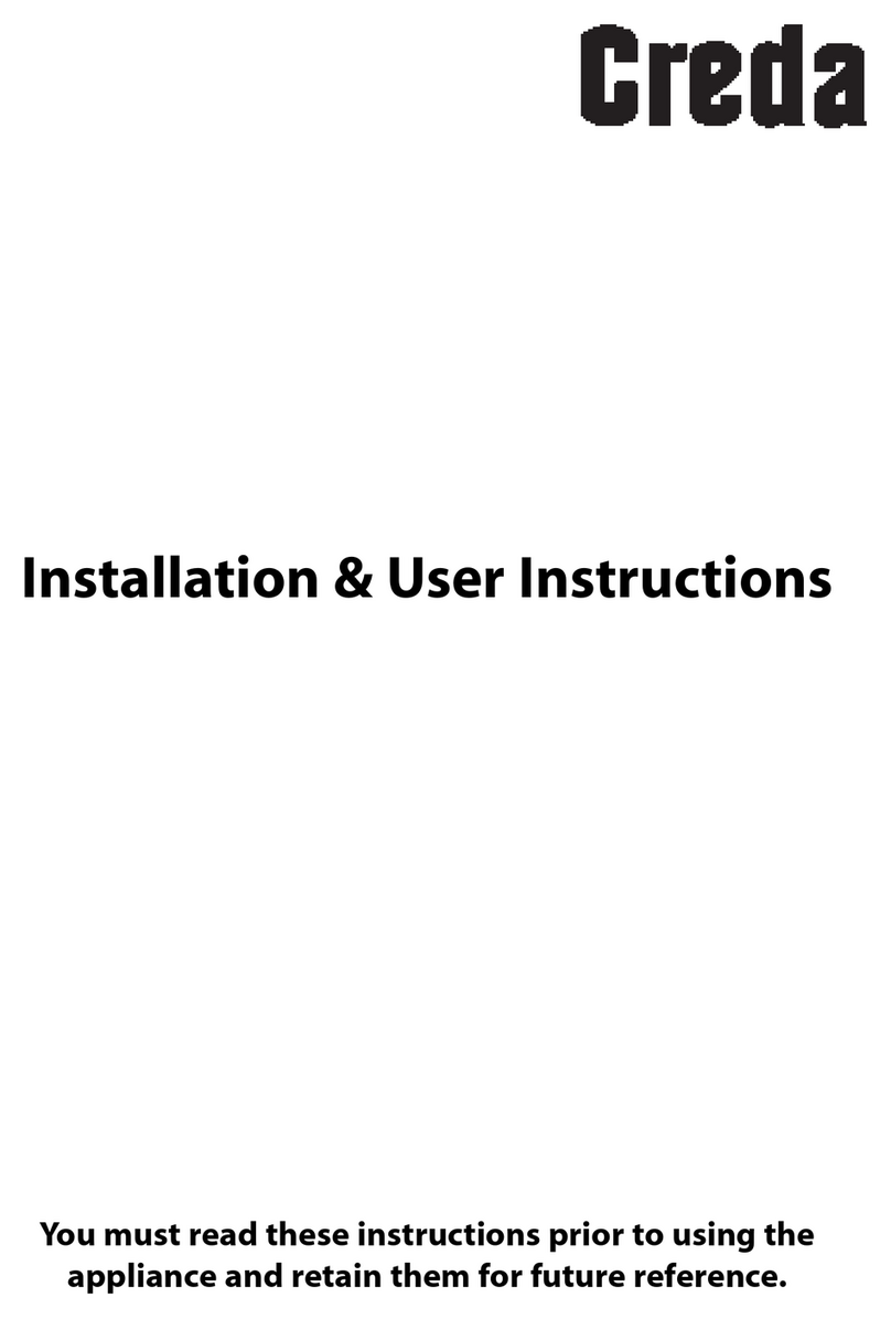 Creda HBEDCG61 Installation and user instructions