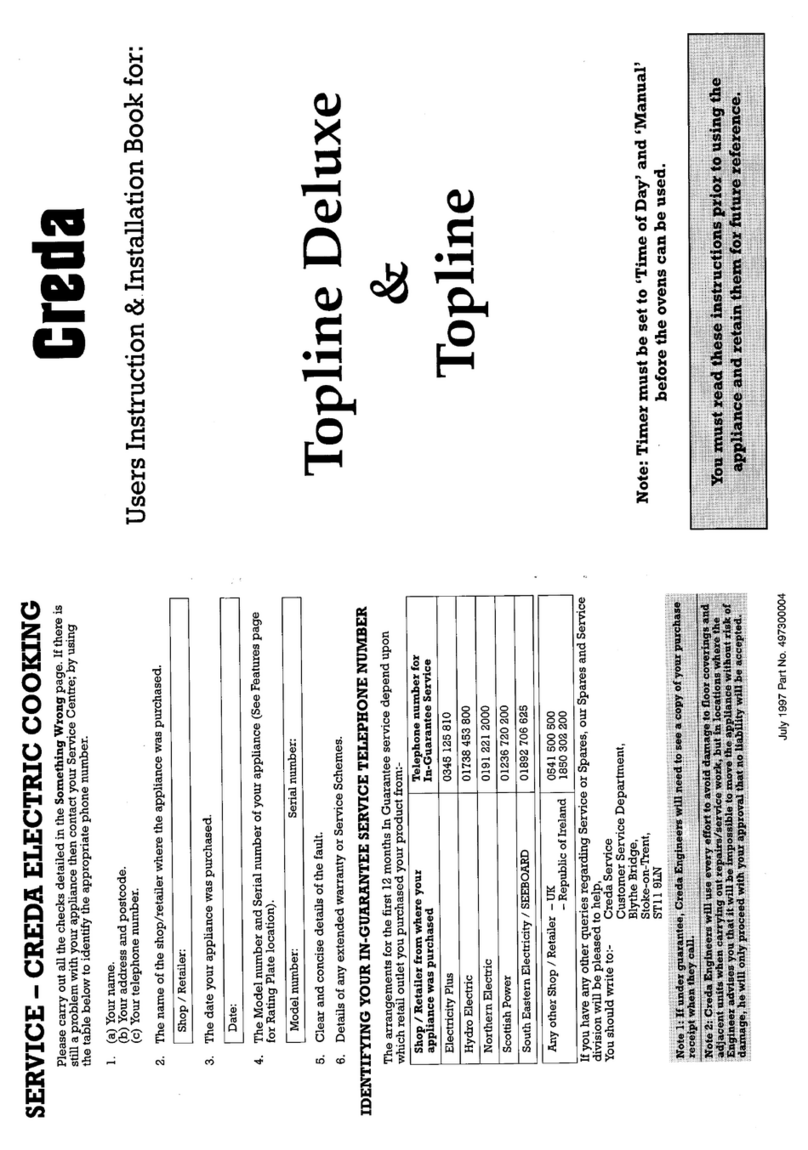 Creda HB49736 Instruction and installation book