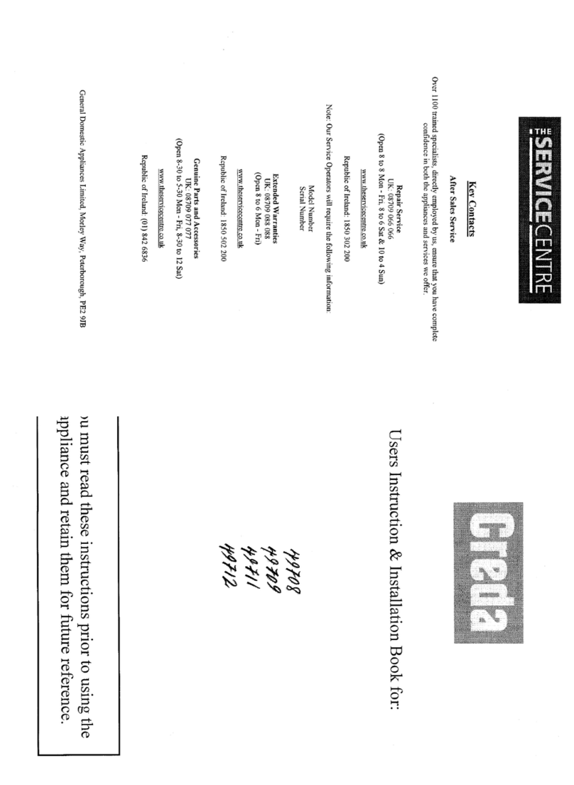 Creda HB49712 Product guide