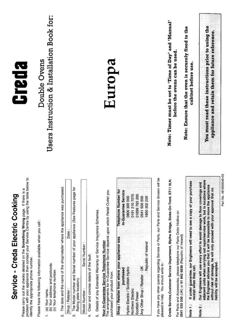 Creda HB48164 Product guide