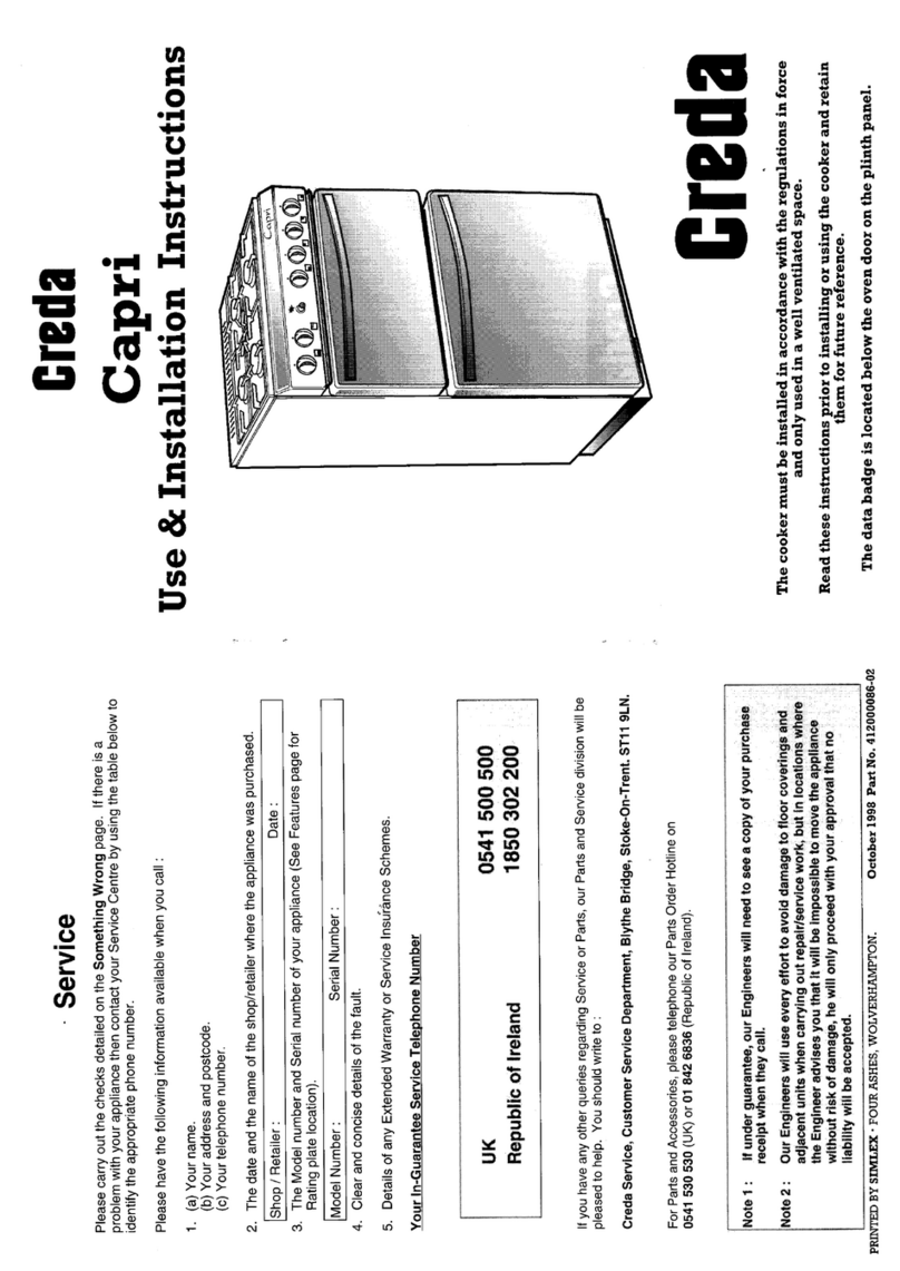 Creda HB41204 Technical manual