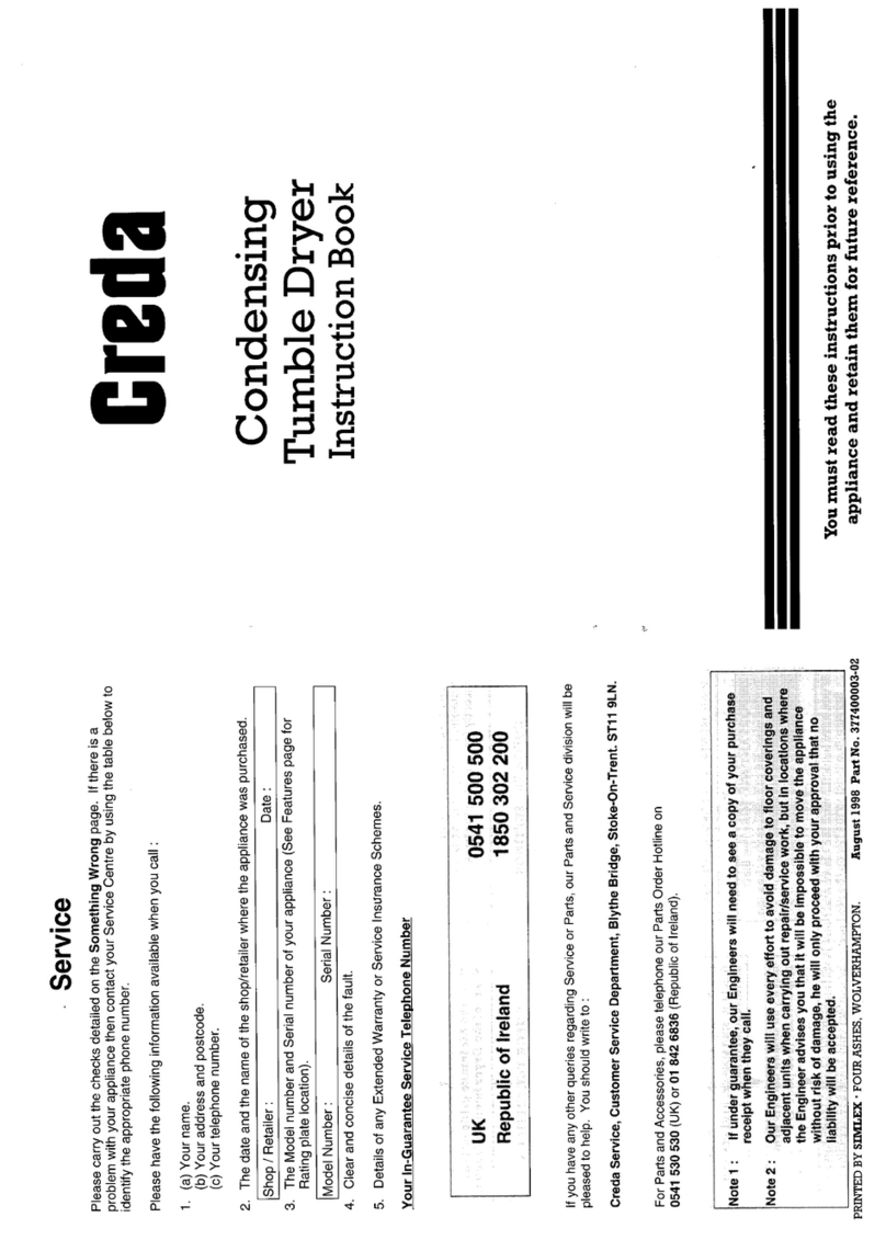 Creda HB37754 User manual Creda HB37754 User manual
