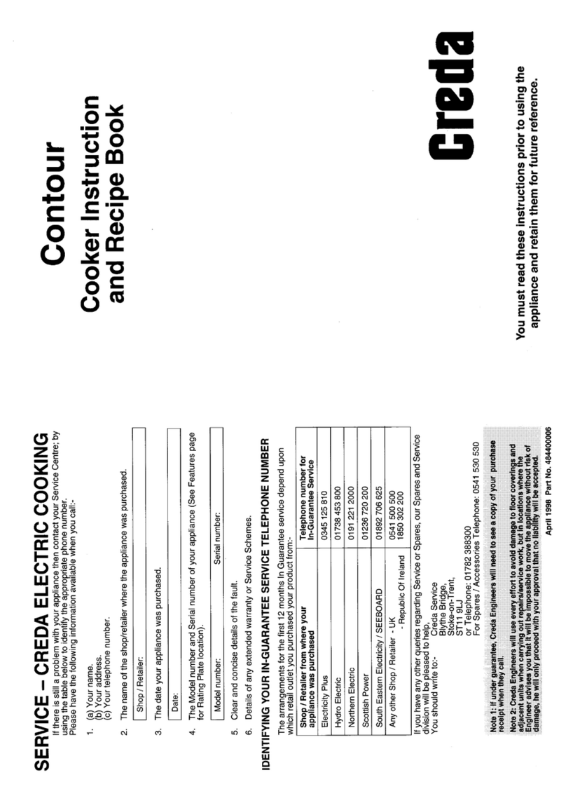 Creda HB48447 Quick guide Creda HB48447 Quick guide