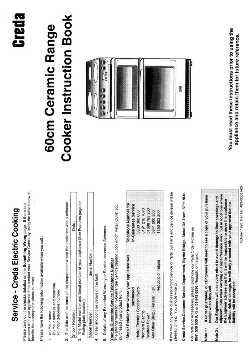 Creda HB48361 User manual Creda HB48361 User manual
