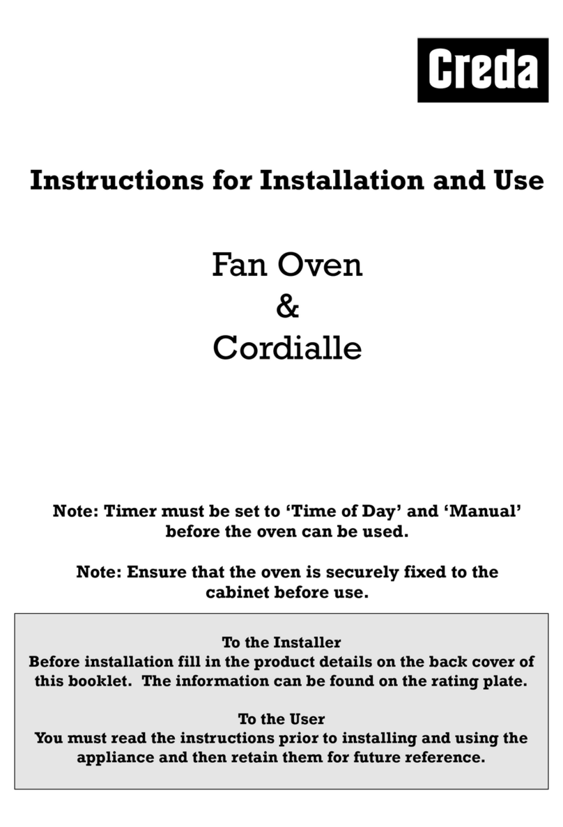 Creda HB48283 Instructions for installation and use