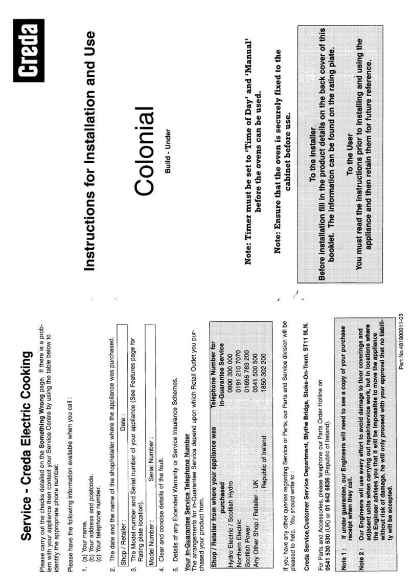 Creda HB48196 User manual Creda HB48196 User manual