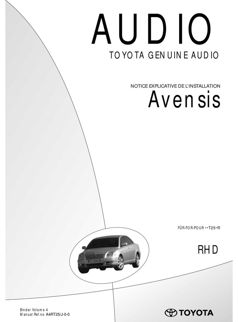 Toyota GENUINE AUDIO AVENSIS T25 installation guide