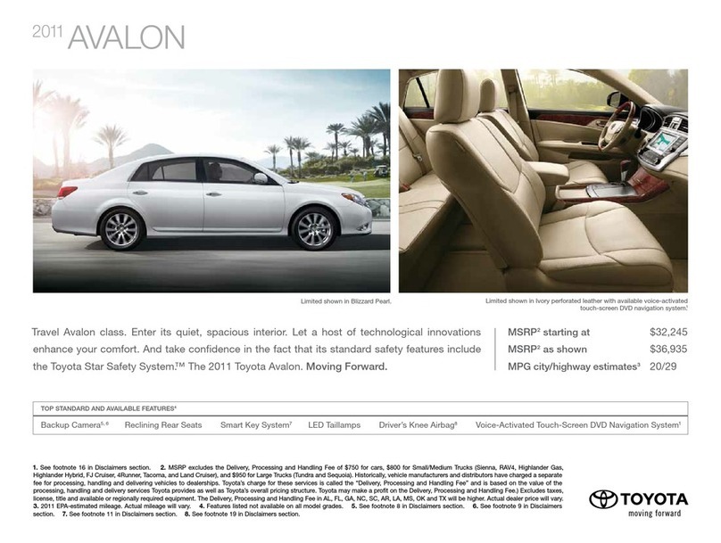 Toyota AVALON - 2011 brochure